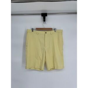Cool 18 Pro Mens Yellow Flat Front‎ Golf Casual Shorts Sz 44 Waist Expandable